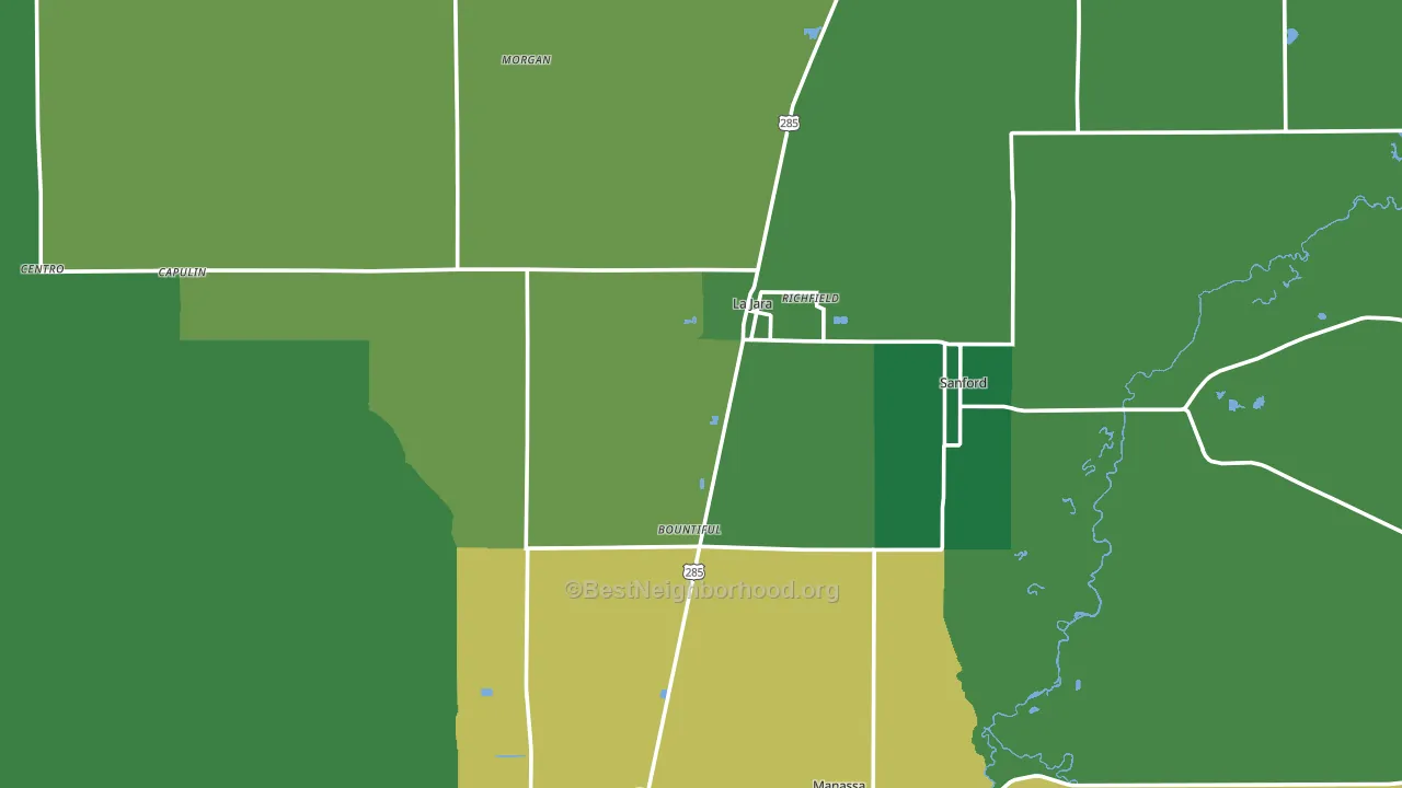 La Jara, CO block-group voter-turnout map