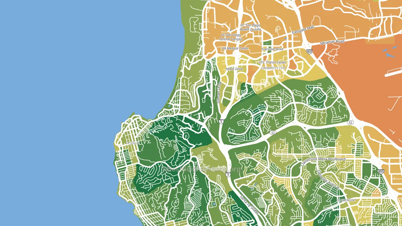 La Jolla, CA block-group voter-turnout map