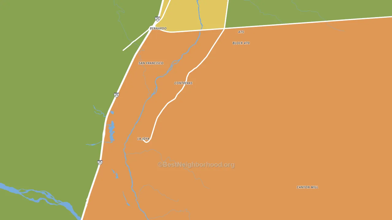 La Joya, NM block-group voter-turnout map