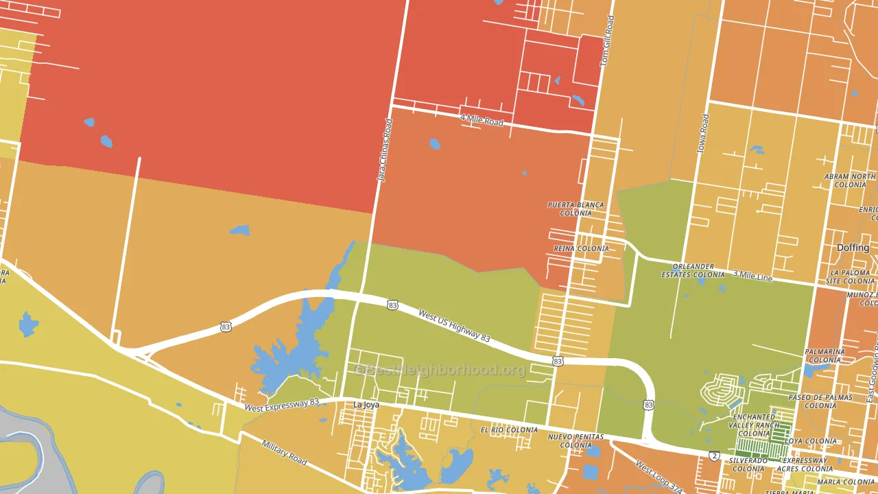 La Joya, TX block-group voter-turnout map