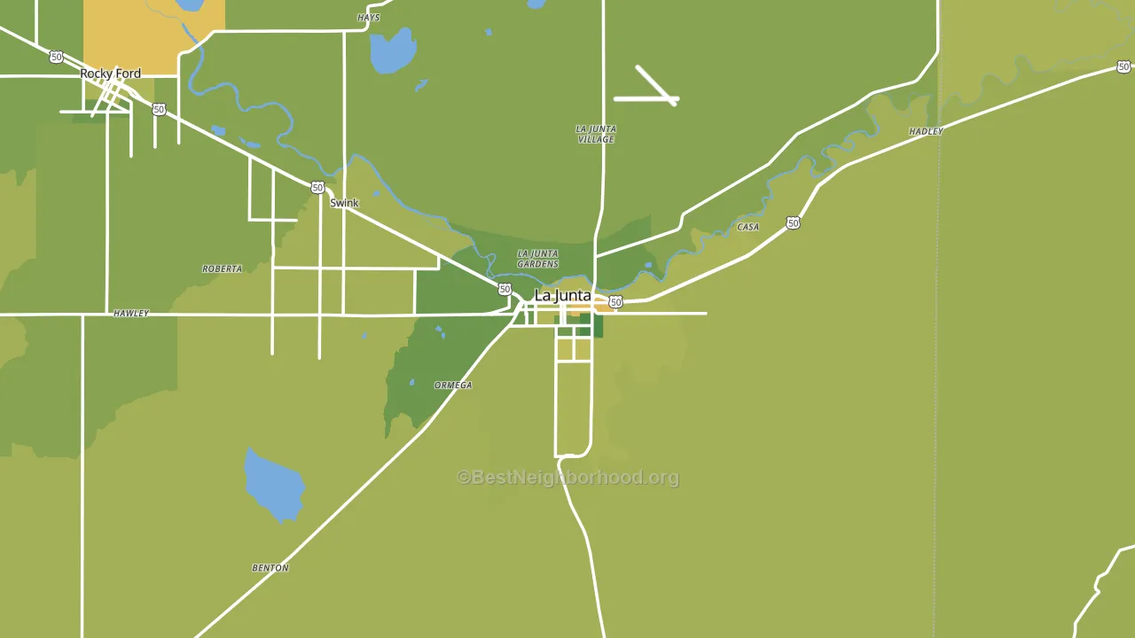 La Junta, CO block-group voter-turnout map