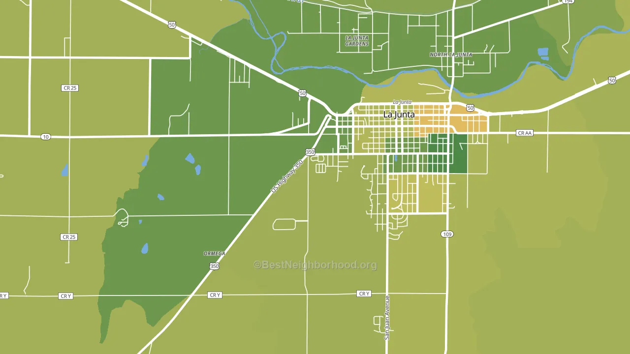 La Junta Gardens, CO block-group voter-turnout map