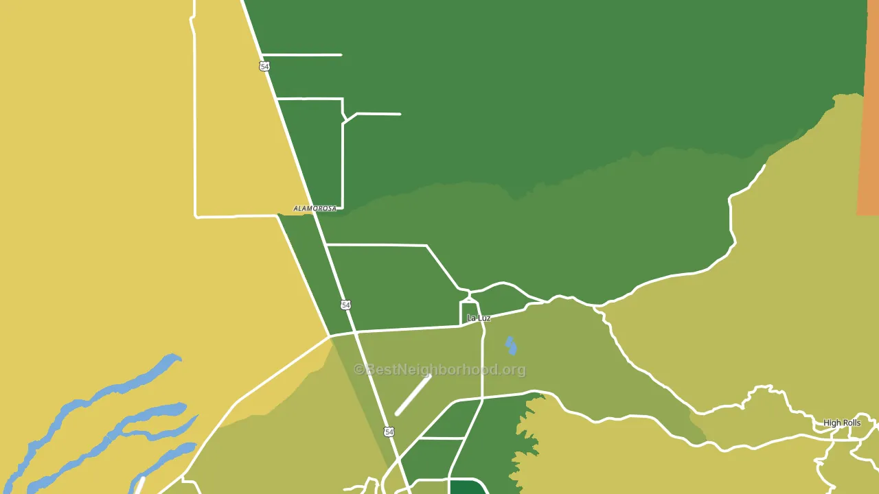 La Luz, NM block-group voter-turnout map