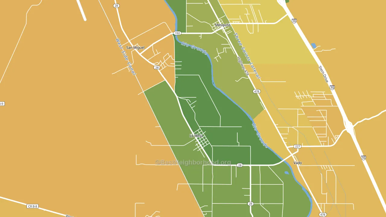 La Mesa, NM block-group voter-turnout map