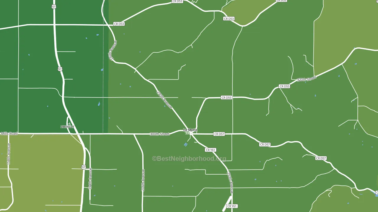 La Motte, IA block-group voter-turnout map