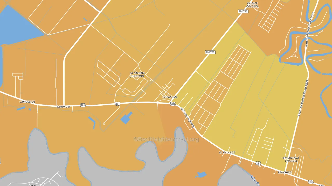 La Paloma, TX block-group voter-turnout map
