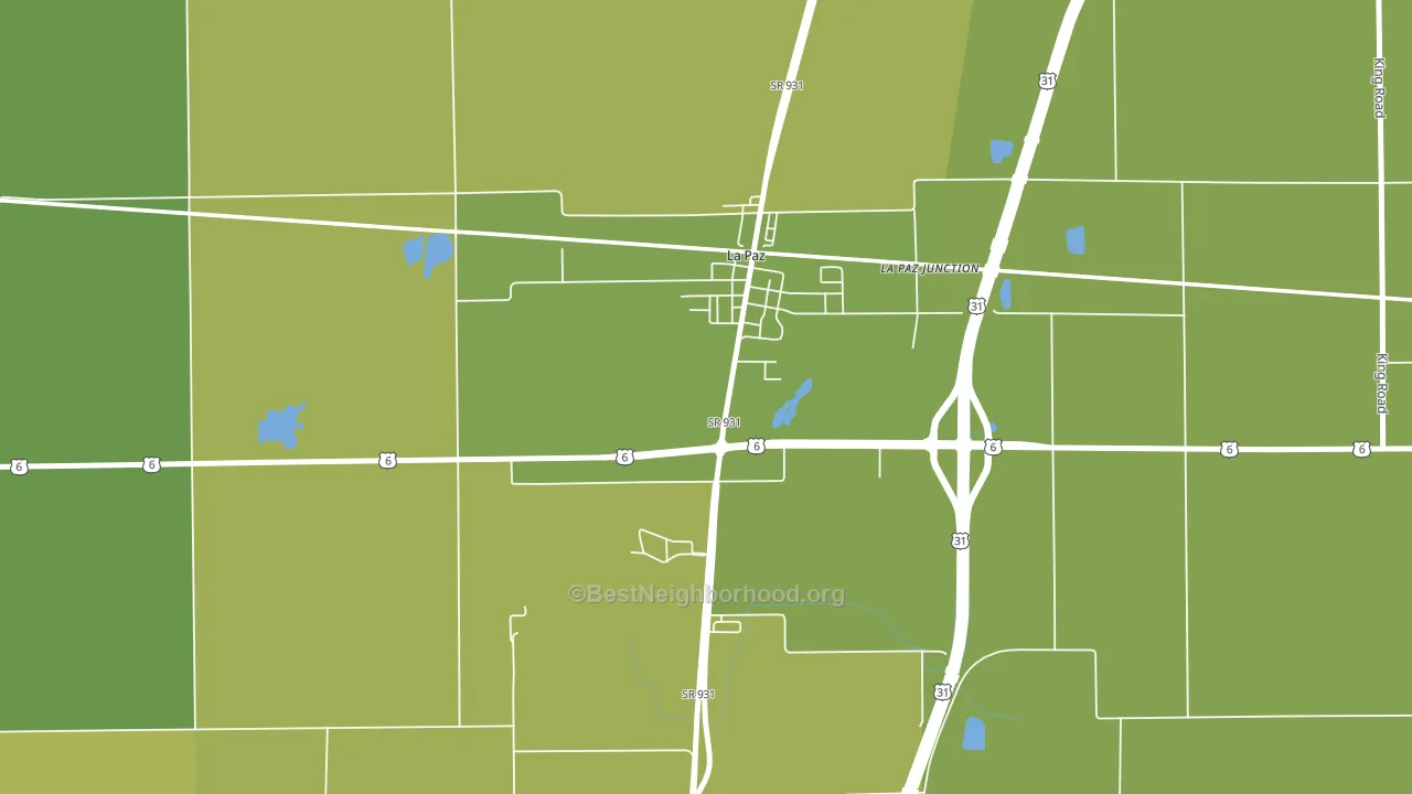 La Paz, IN block-group voter-turnout map