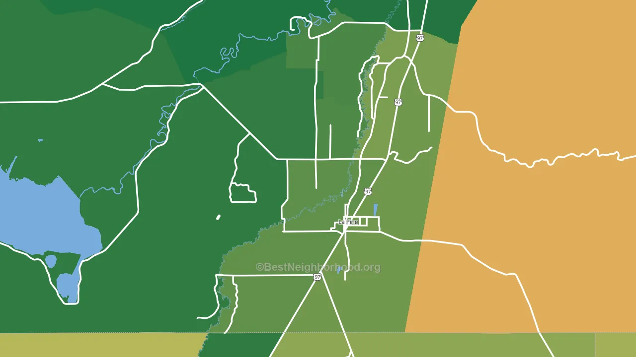La Pine, OR block-group voter-turnout map