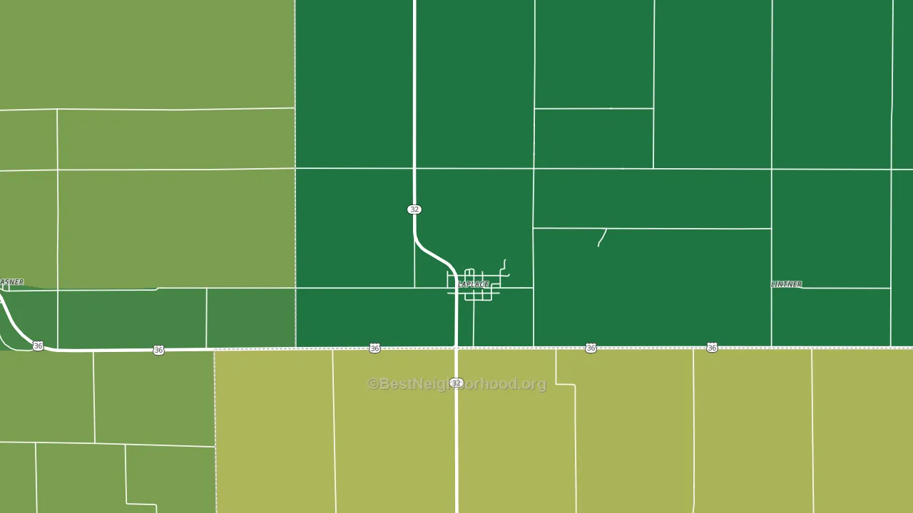 La Place, IL block-group voter-turnout map