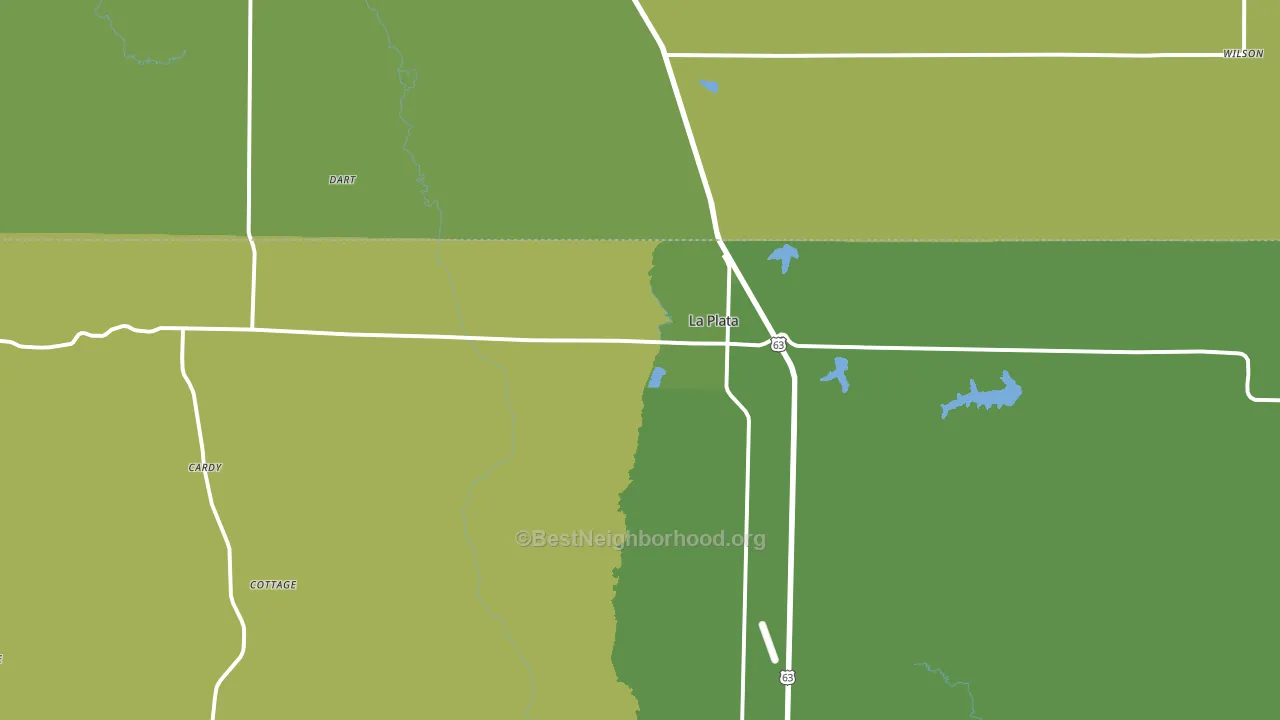 La Plata, MO block-group voter-turnout map