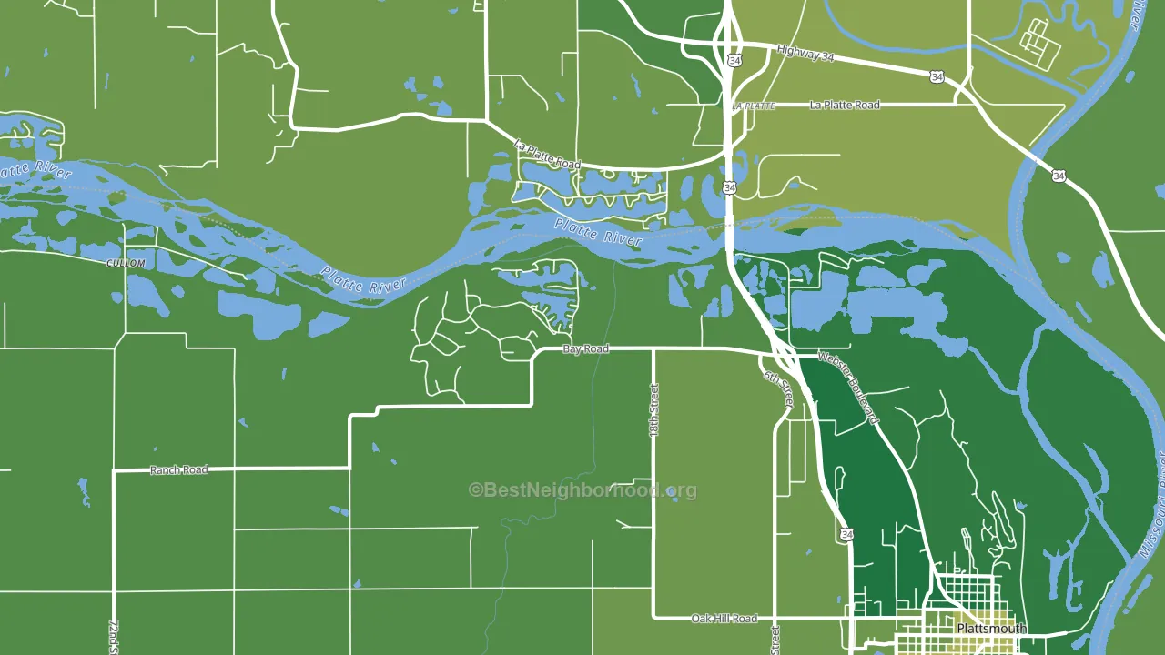 La Platte, NE block-group voter-turnout map