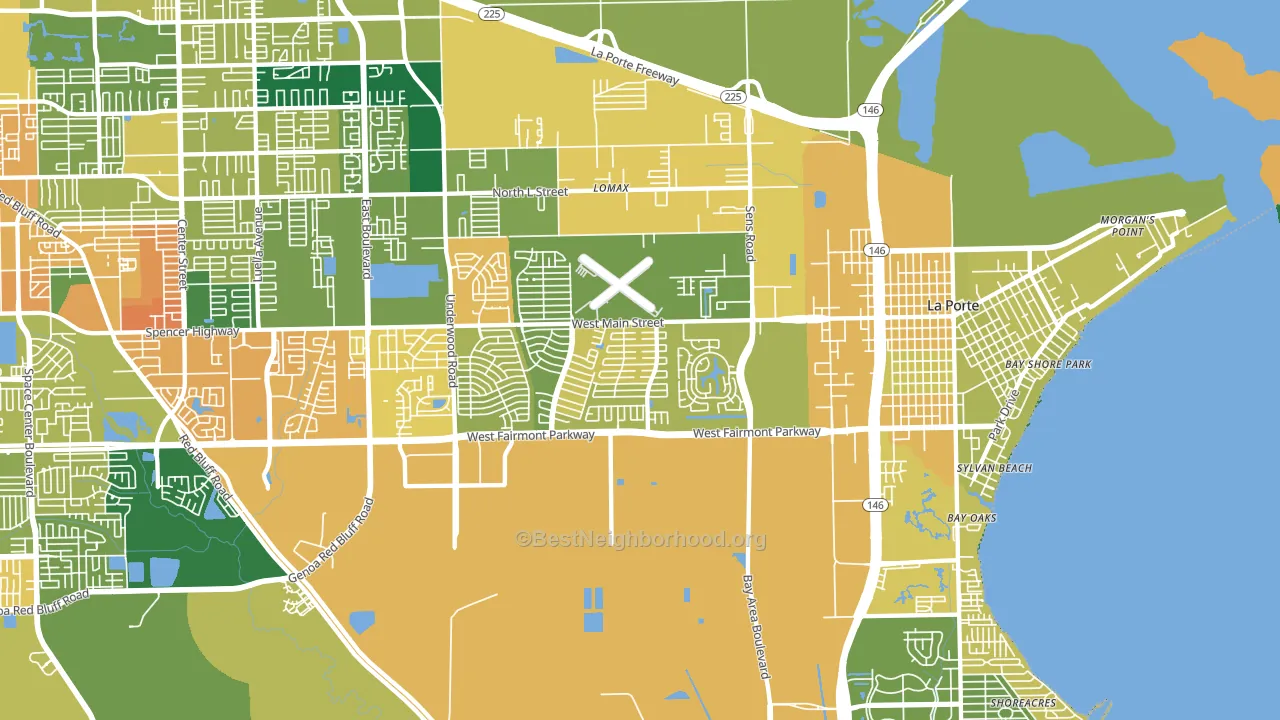 La Porte, TX block-group voter-turnout map