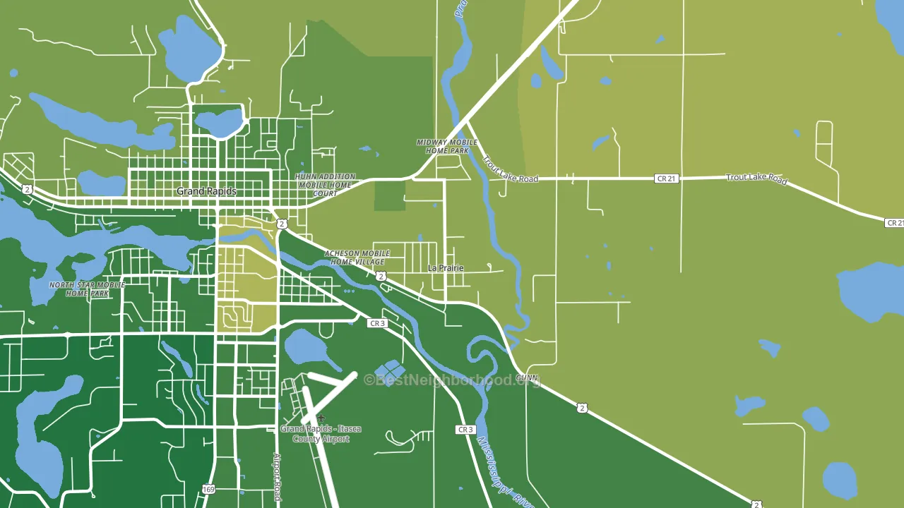 La Prairie, MN block-group voter-turnout map