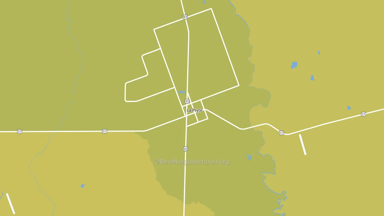 La Pryor, TX block-group voter-turnout map