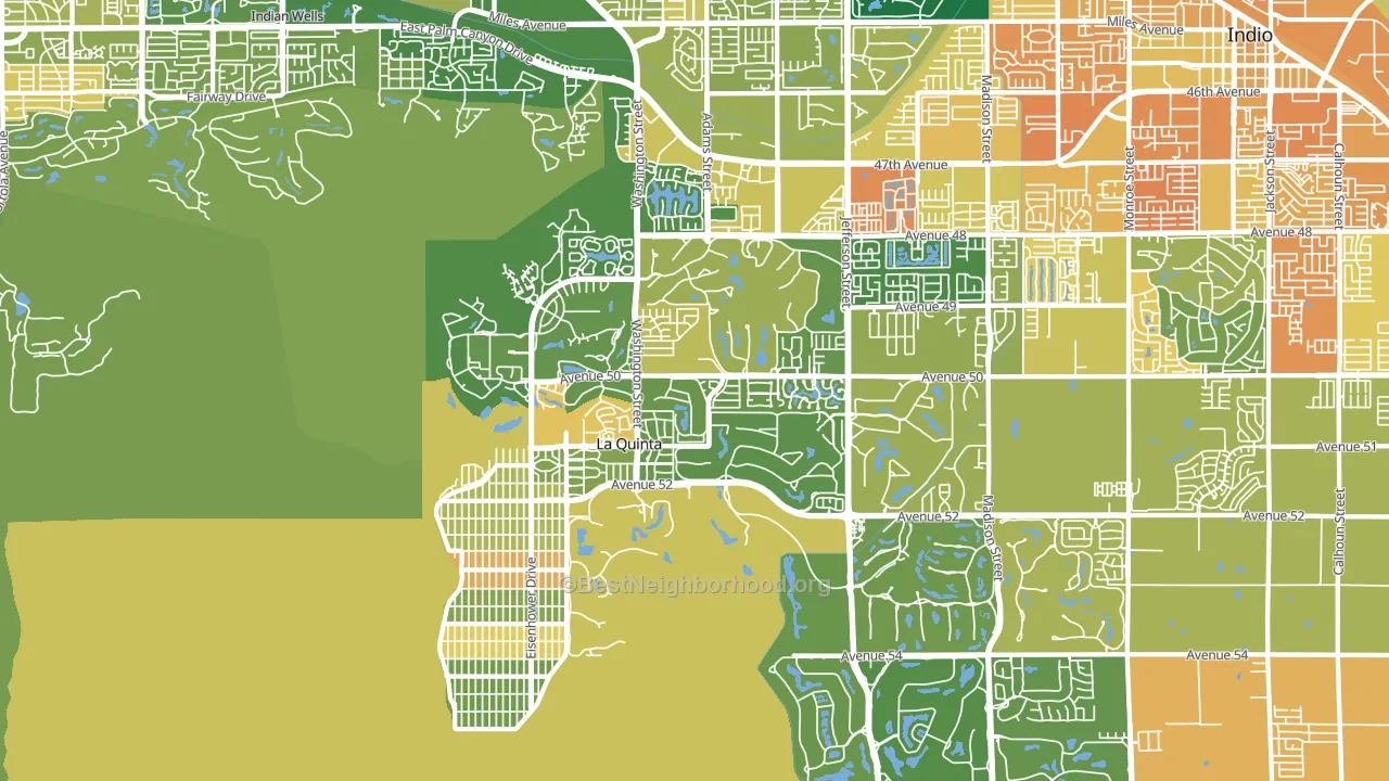 La Quinta, CA block-group voter-turnout map