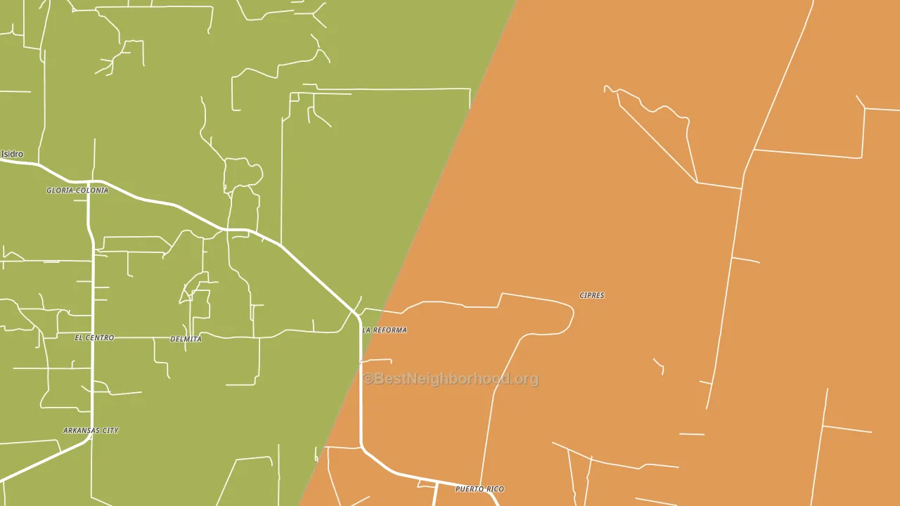 La Reforma, TX block-group voter-turnout map