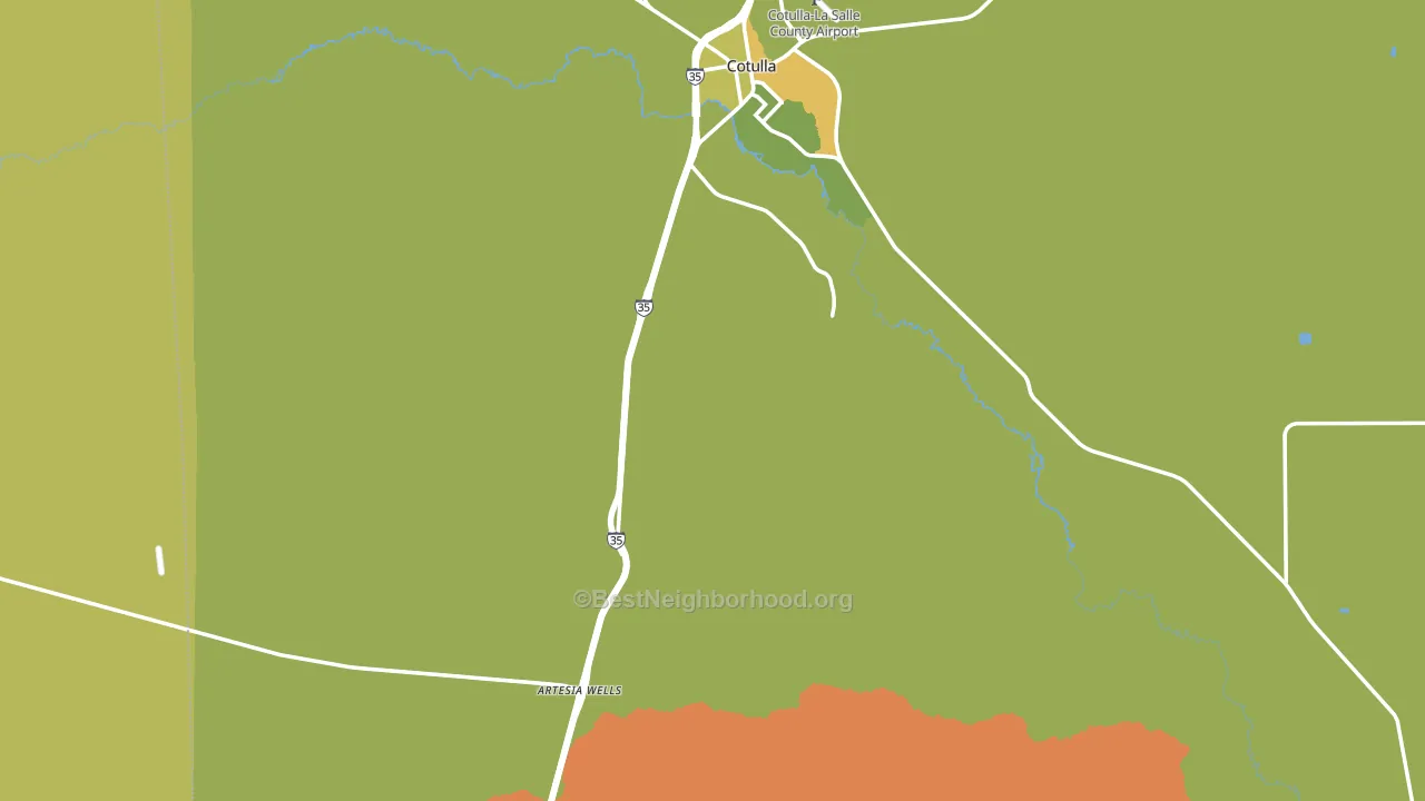 La Salle County, TX block-group voter-turnout map