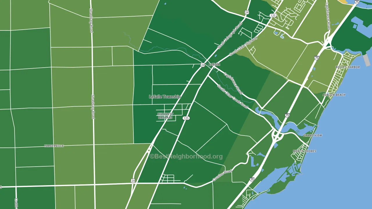 La Salle, MI block-group voter-turnout map