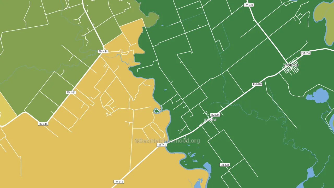 La Salle, TX block-group voter-turnout map