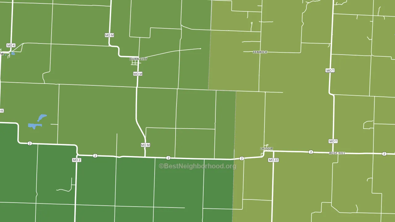 La Tour, MO block-group voter-turnout map