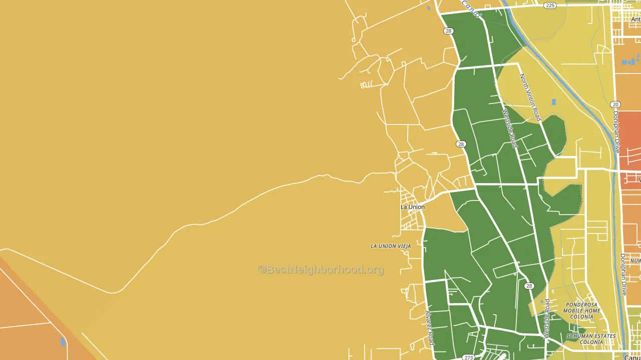 La Union, NM block-group voter-turnout map