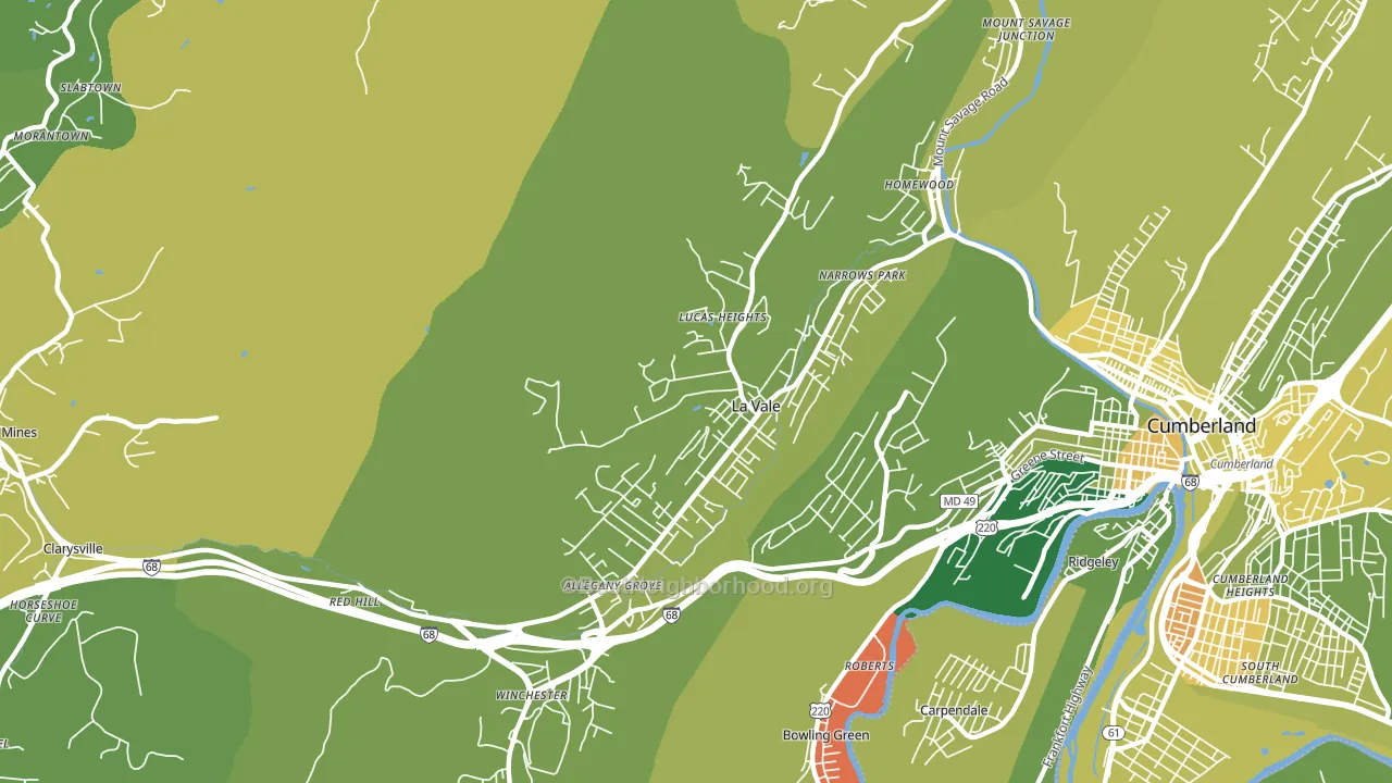 La Vale, MD block-group voter-turnout map