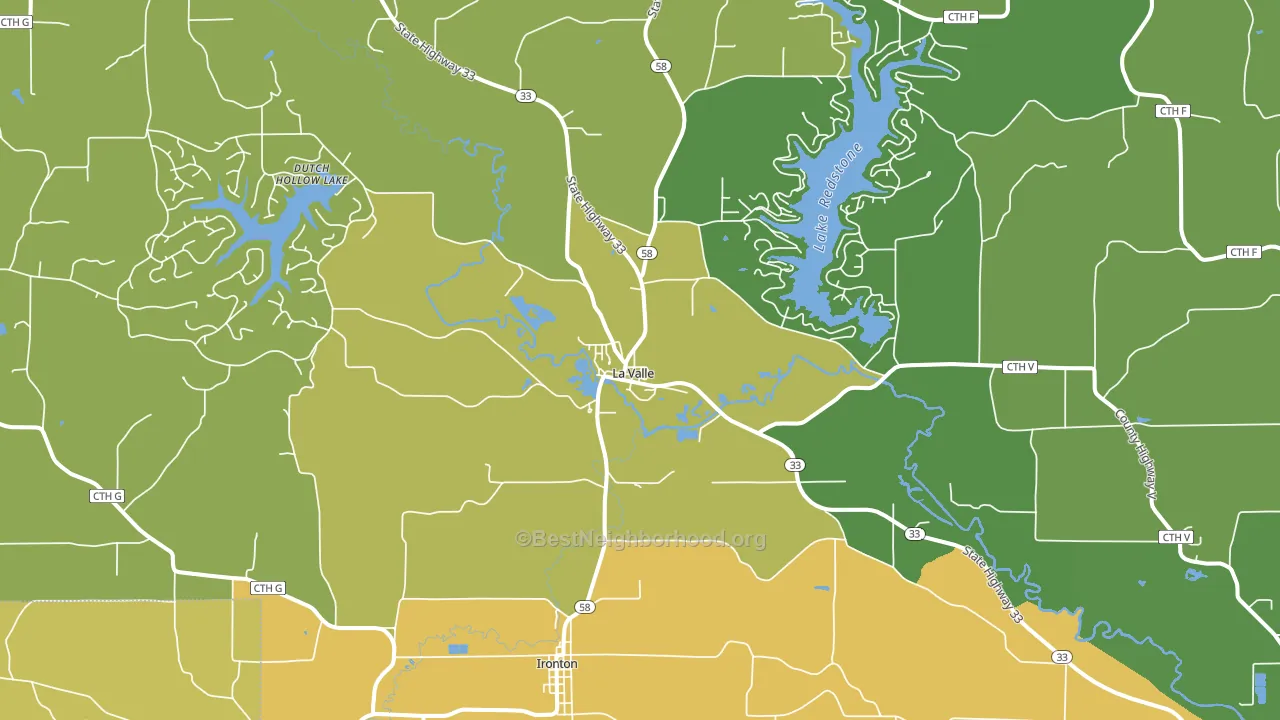 La Valle, WI block-group voter-turnout map