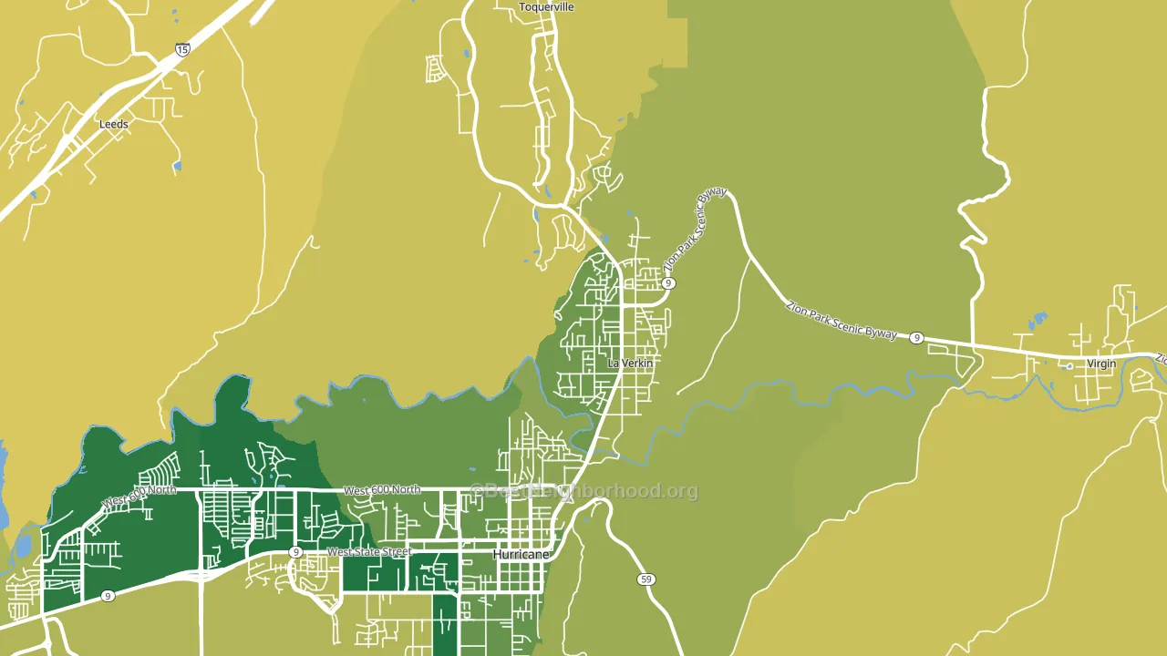 La Verkin, UT block-group voter-turnout map