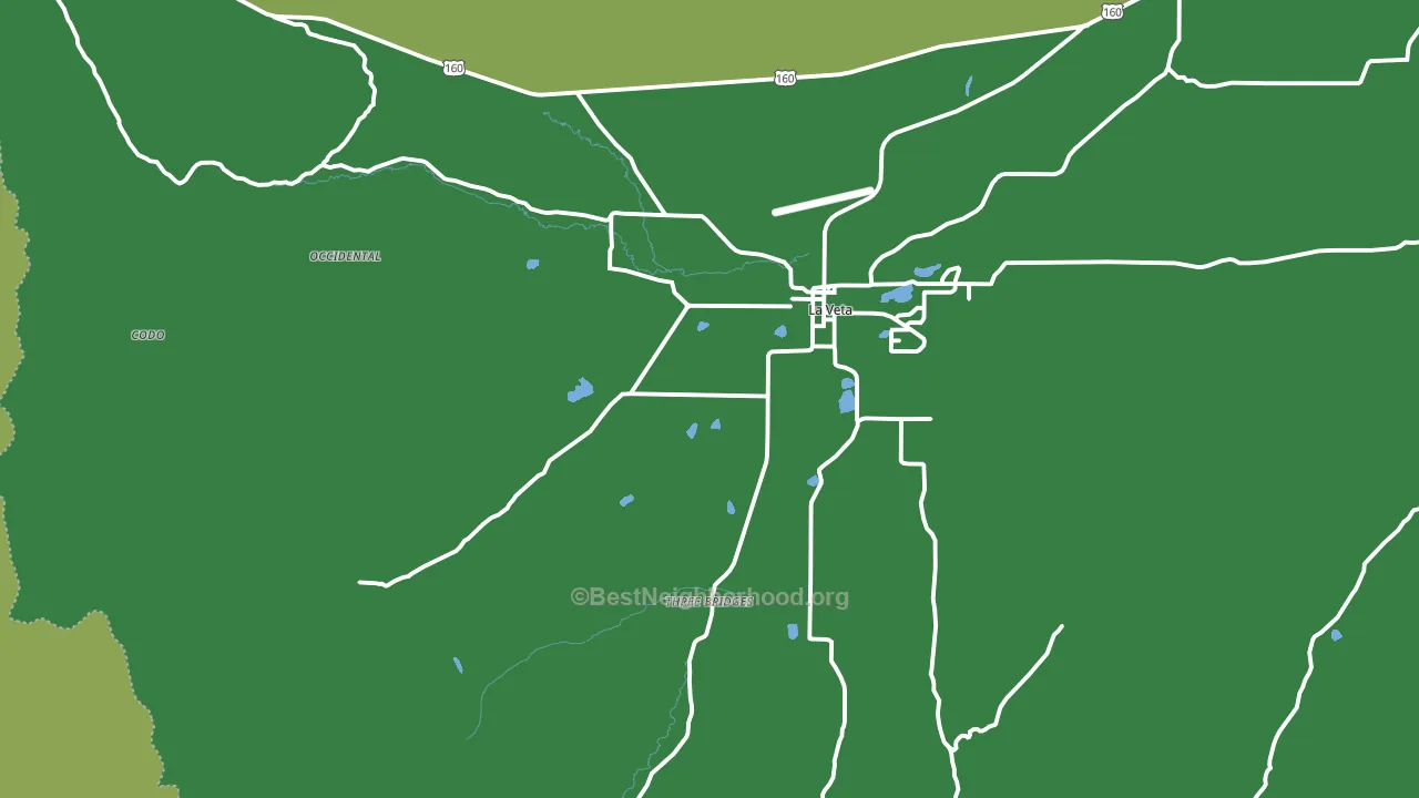 La Veta, CO block-group voter-turnout map