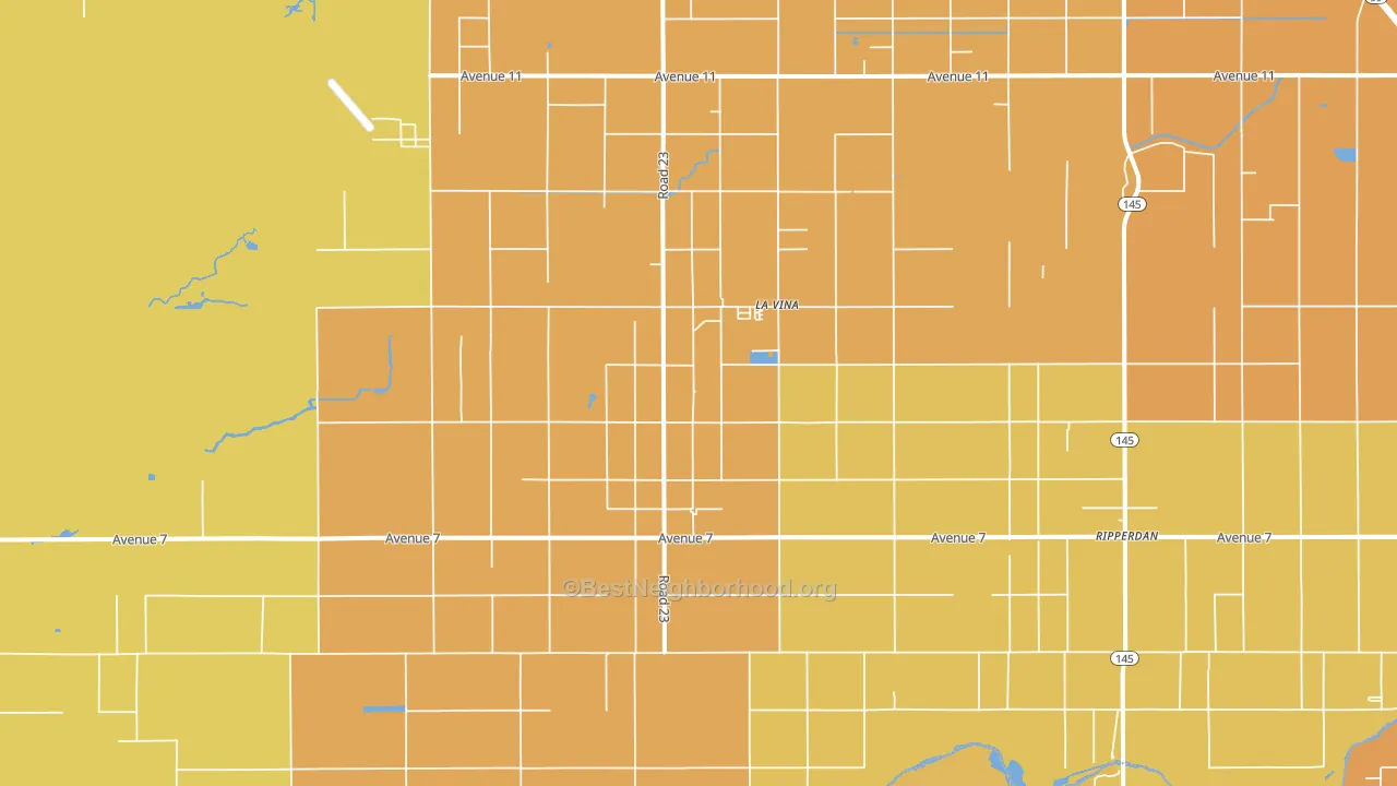 La Vina, CA block-group voter-turnout map