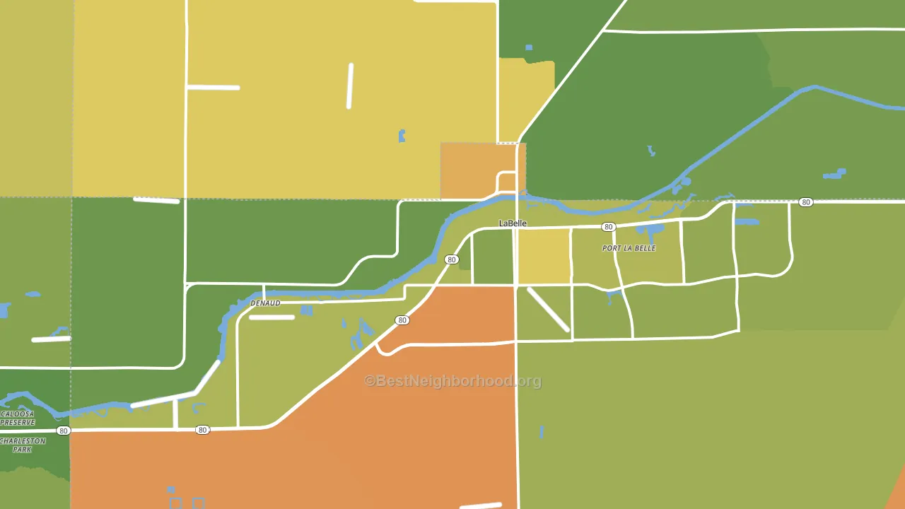 Labelle, FL block-group voter-turnout map