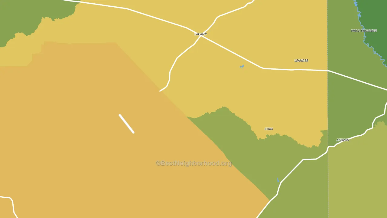 Lacamp, LA block-group voter-turnout map