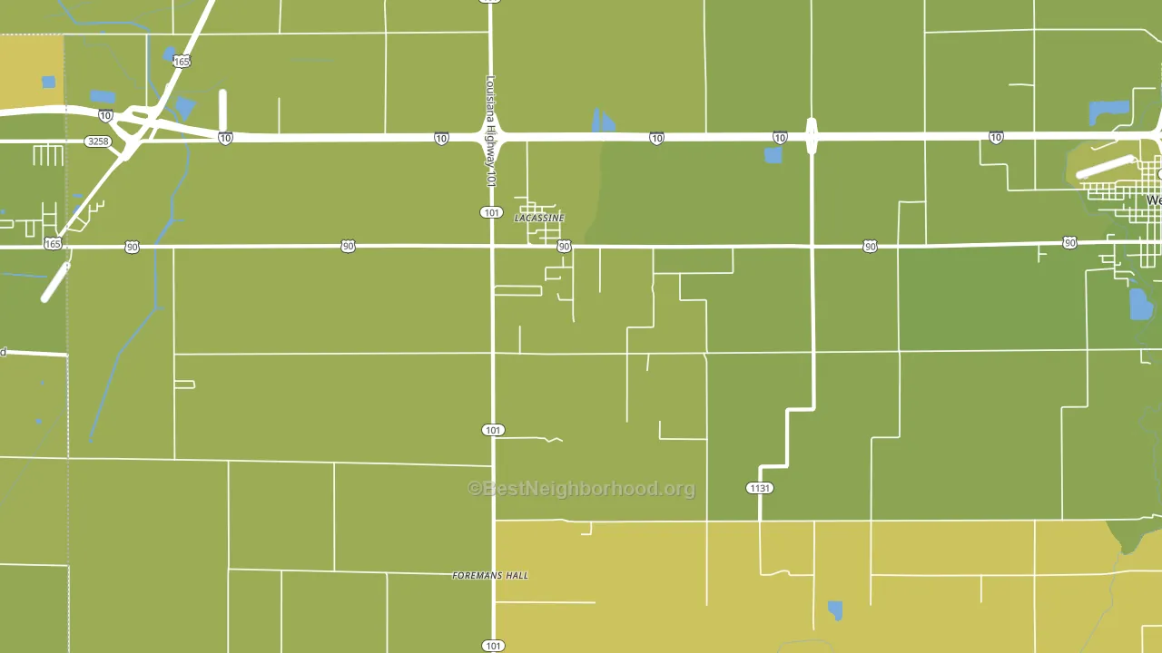 Lacassine, LA block-group voter-turnout map