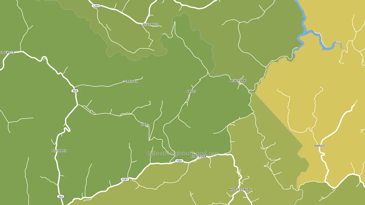 Lacey, KY block-group voter-turnout map