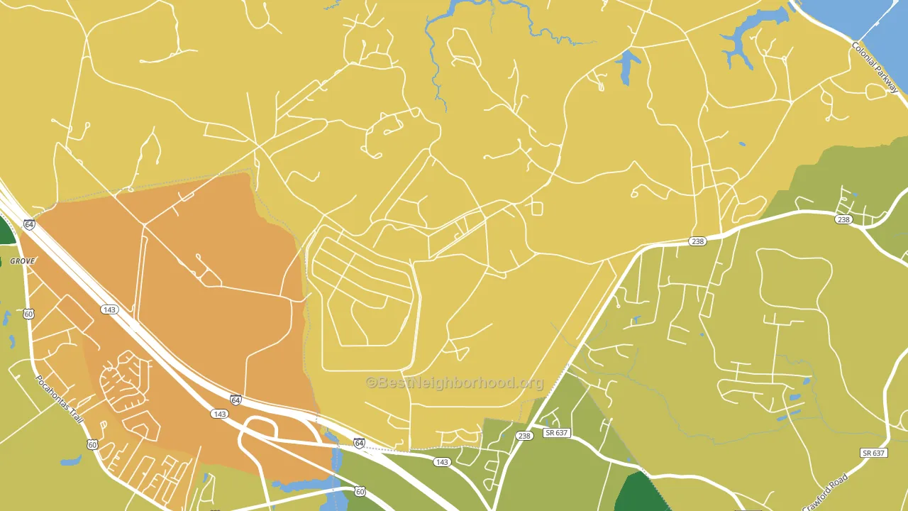 Lackey, VA block-group voter-turnout map