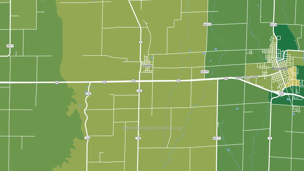 Laclede, MO block-group voter-turnout map