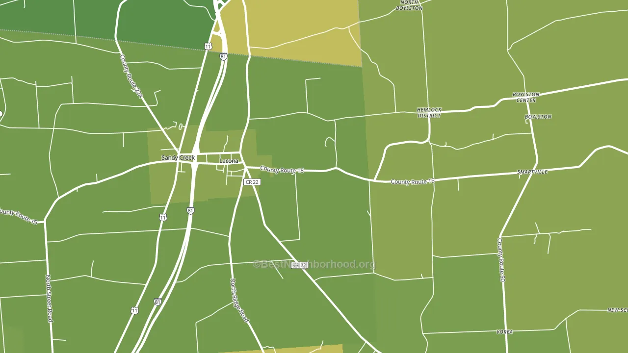 Lacona, NY block-group voter-turnout map