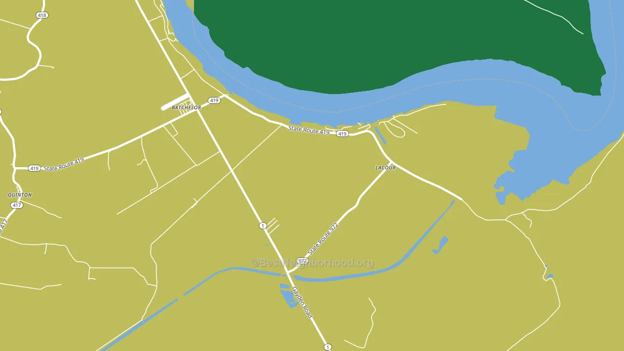 Lacour, LA block-group voter-turnout map