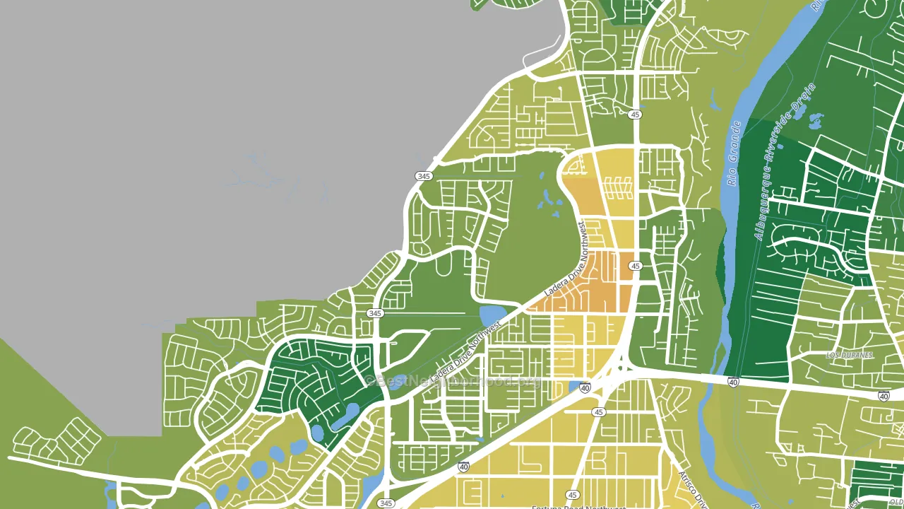 Ladera West, Albuquerque, NM block-group voter-turnout map