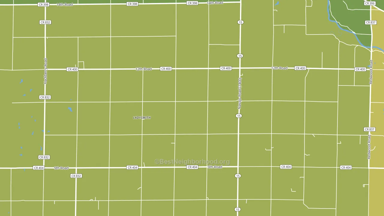 Ladysmith, KS block-group voter-turnout map