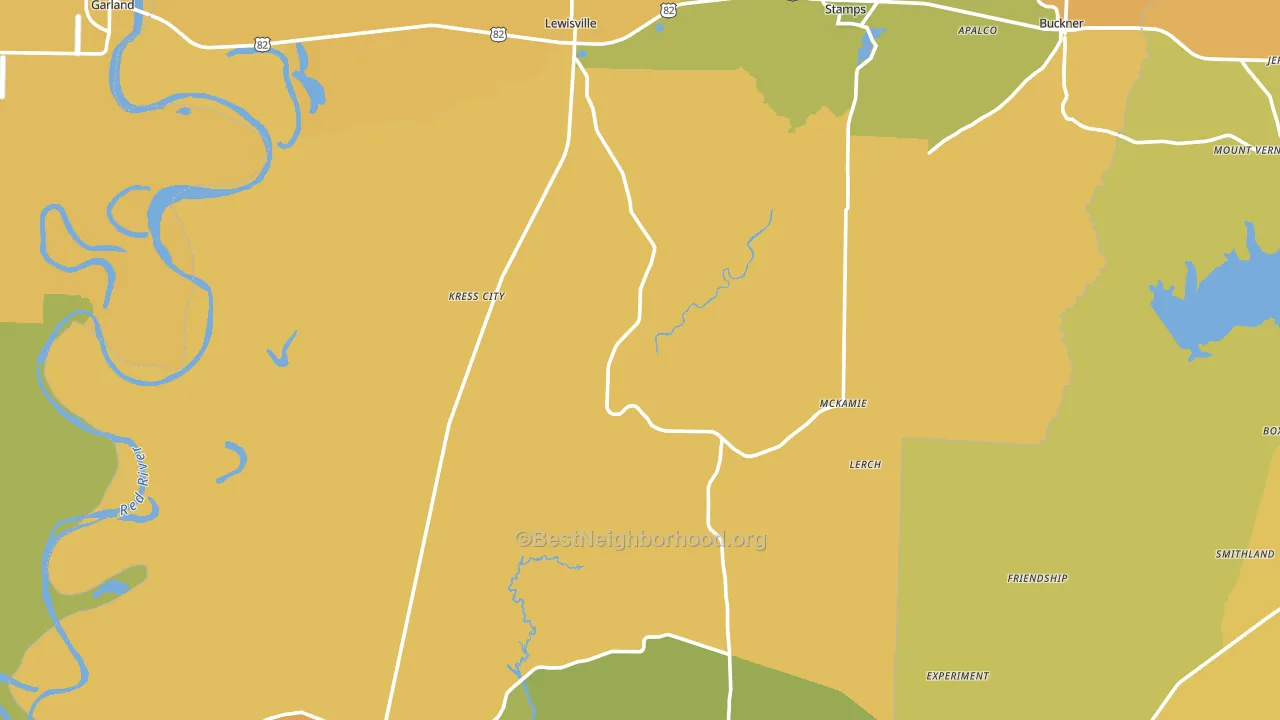 Lafayette County, AR block-group voter-turnout map