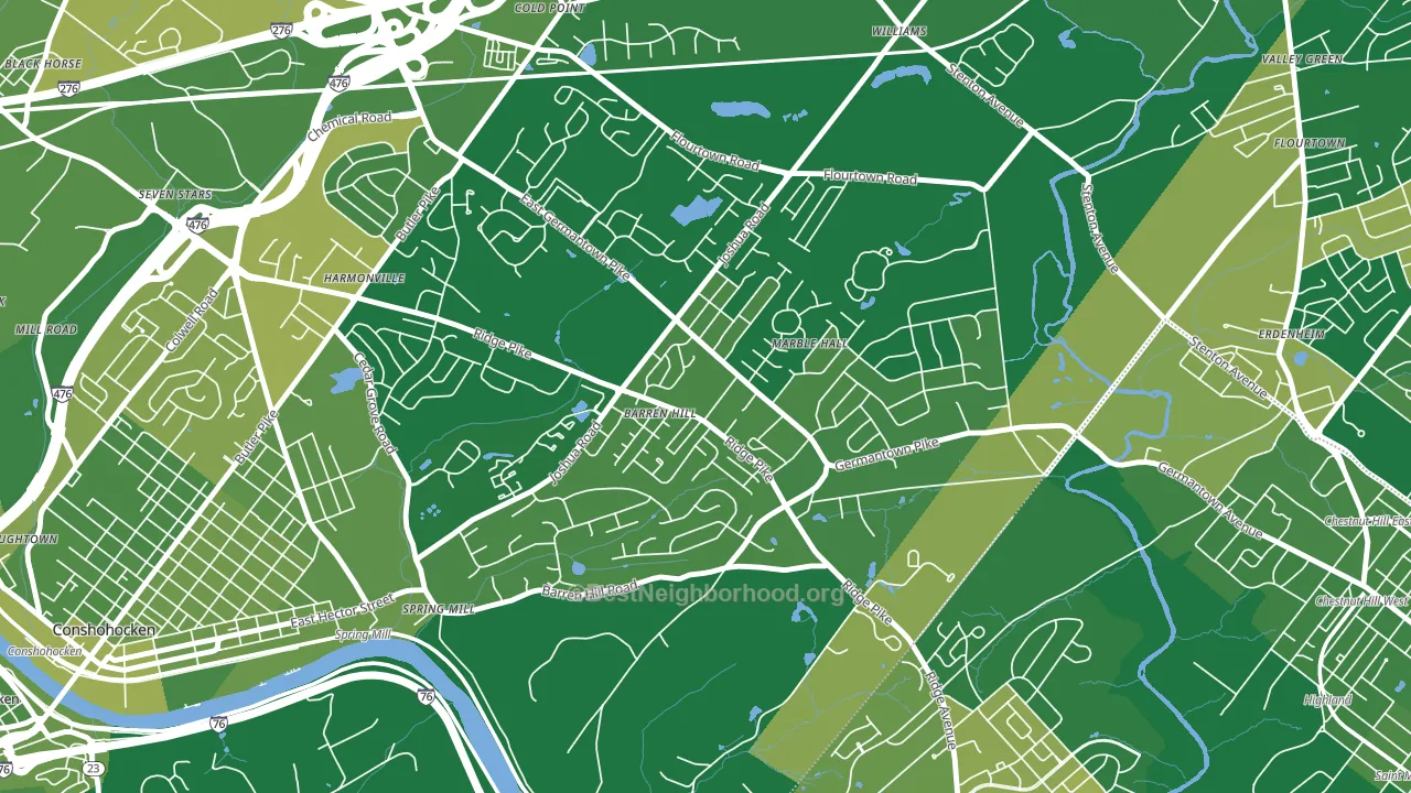 Lafayette Hill, PA block-group voter-turnout map