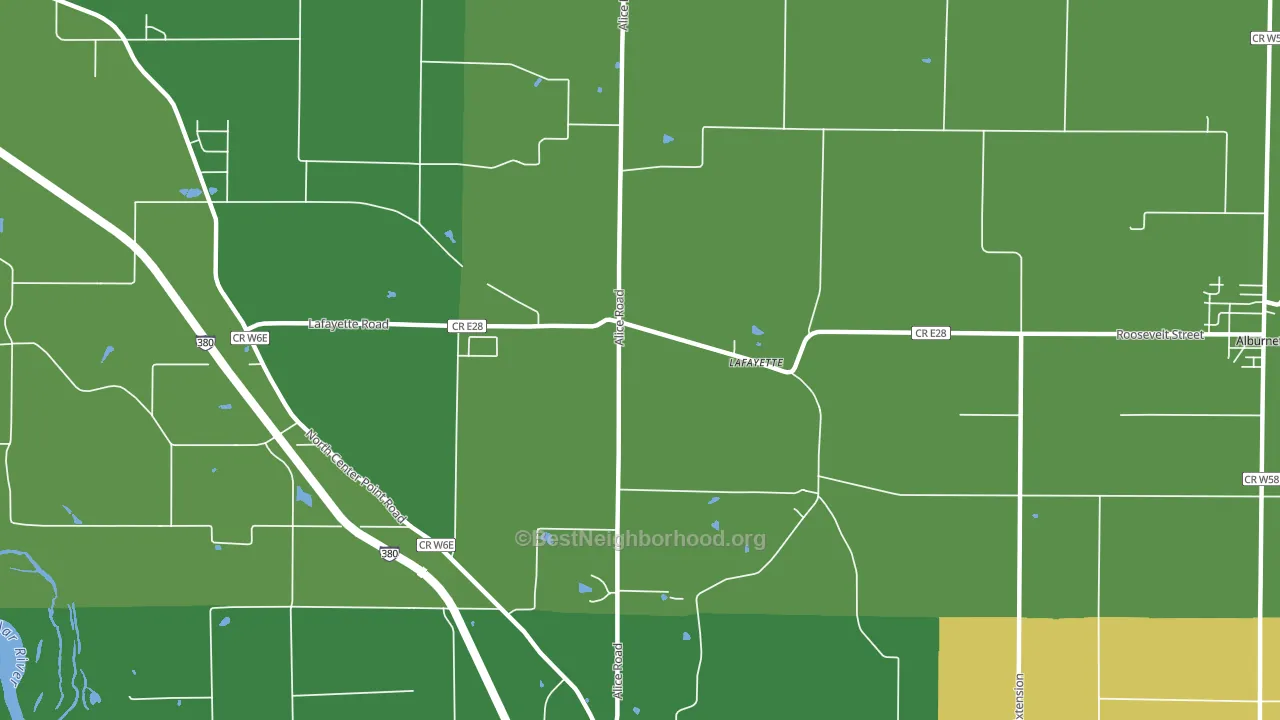 Lafayette, IA block-group voter-turnout map