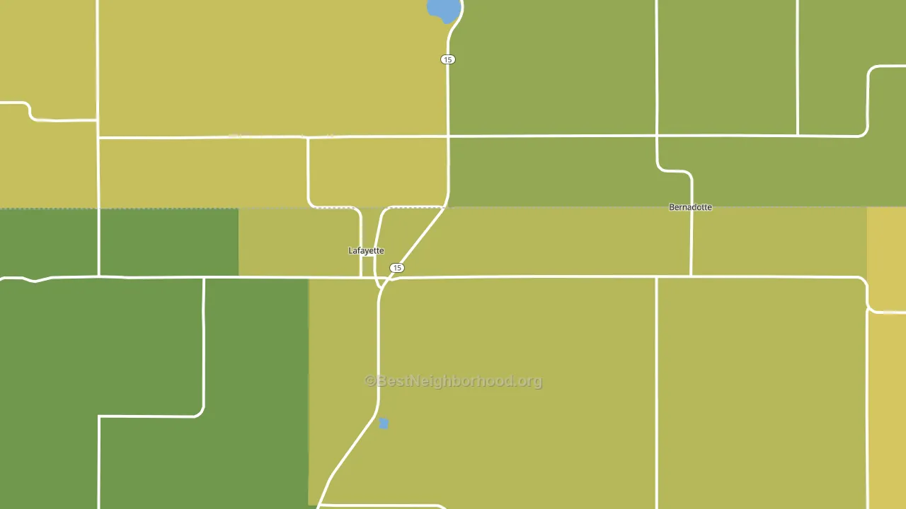 Lafayette, MN block-group voter-turnout map