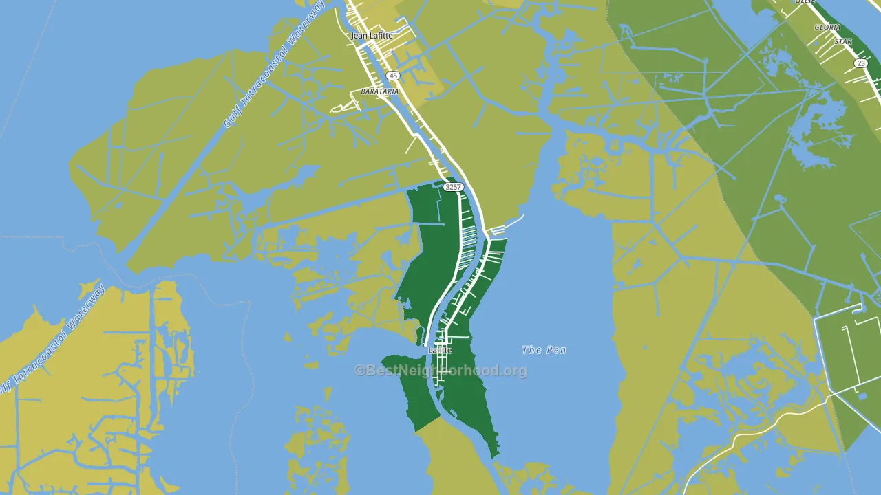 Lafitte, LA block-group voter-turnout map