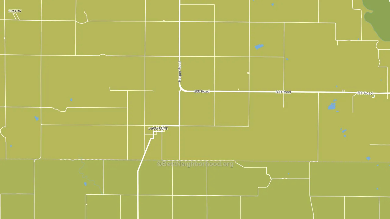 Lafontaine, KS block-group voter-turnout map