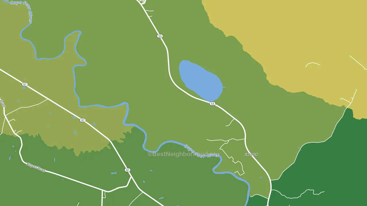 Lagoon, NC block-group voter-turnout map