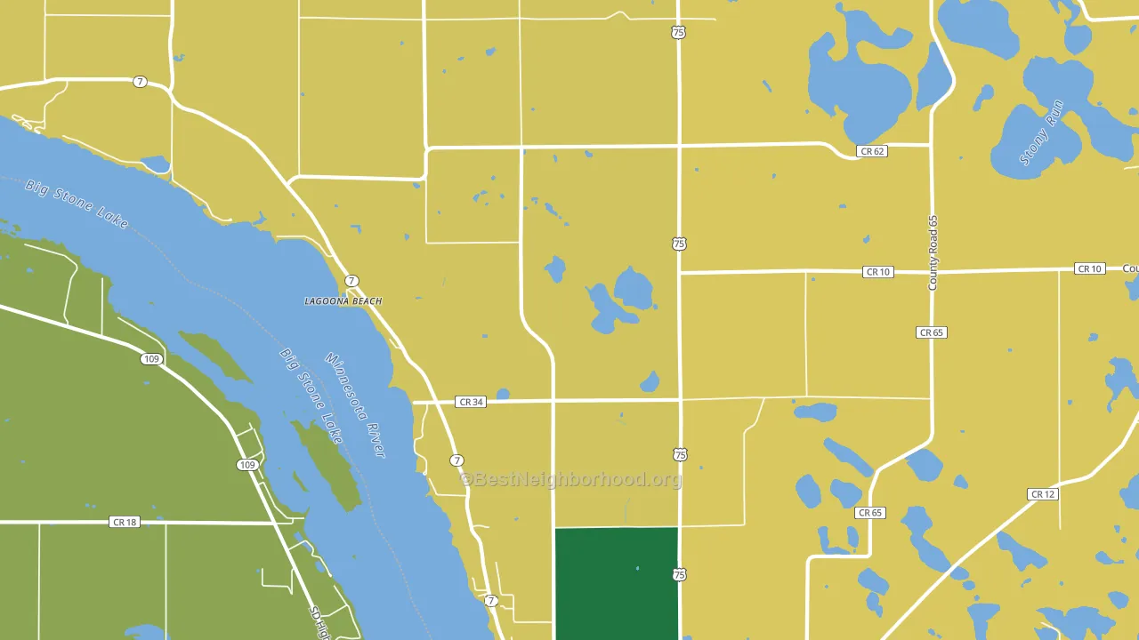 Lagoona Beach, MN block-group voter-turnout map