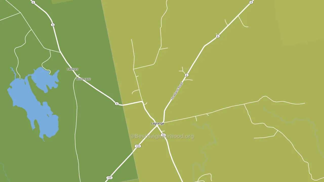 Lagrange, ME block-group voter-turnout map