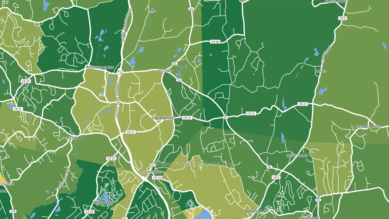 Lagrangeville, NY block-group voter-turnout map